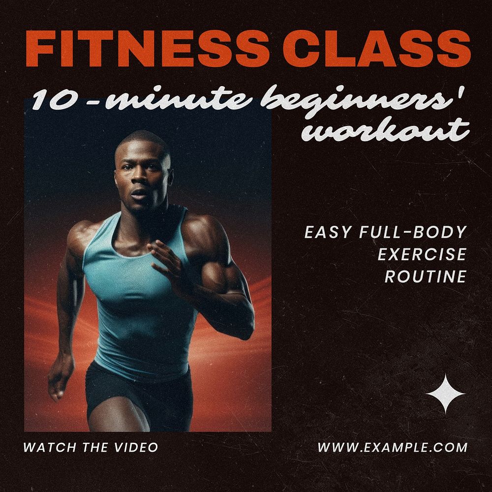 Fitness class Instagram post template