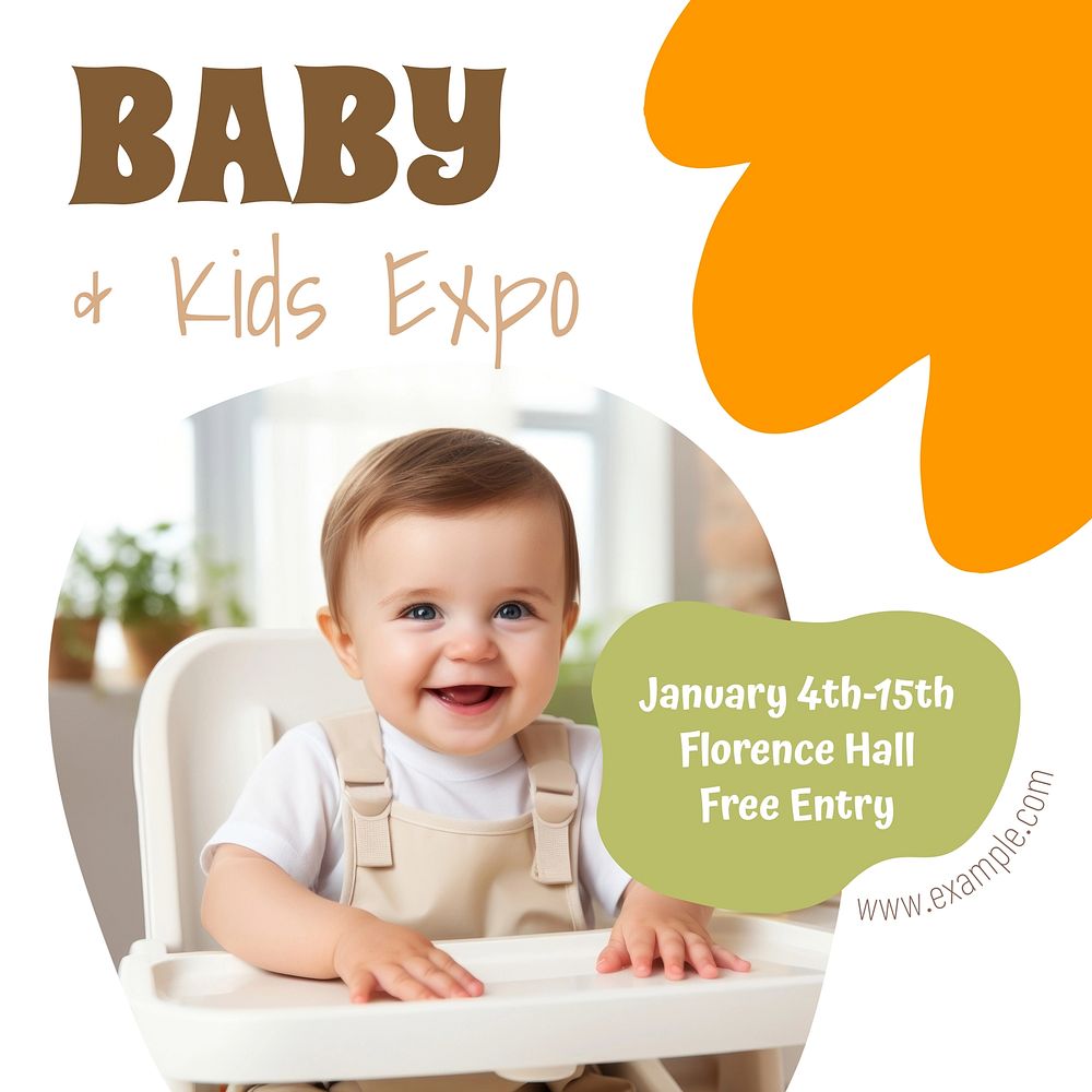 Baby & kids expo Instagram post template