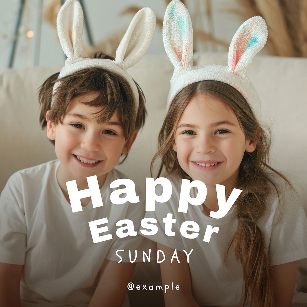 Easter Sunday Facebook post template
