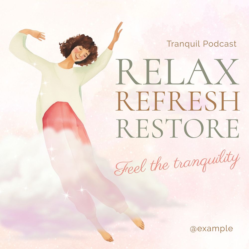 Relax, refresh & restore Facebook post template