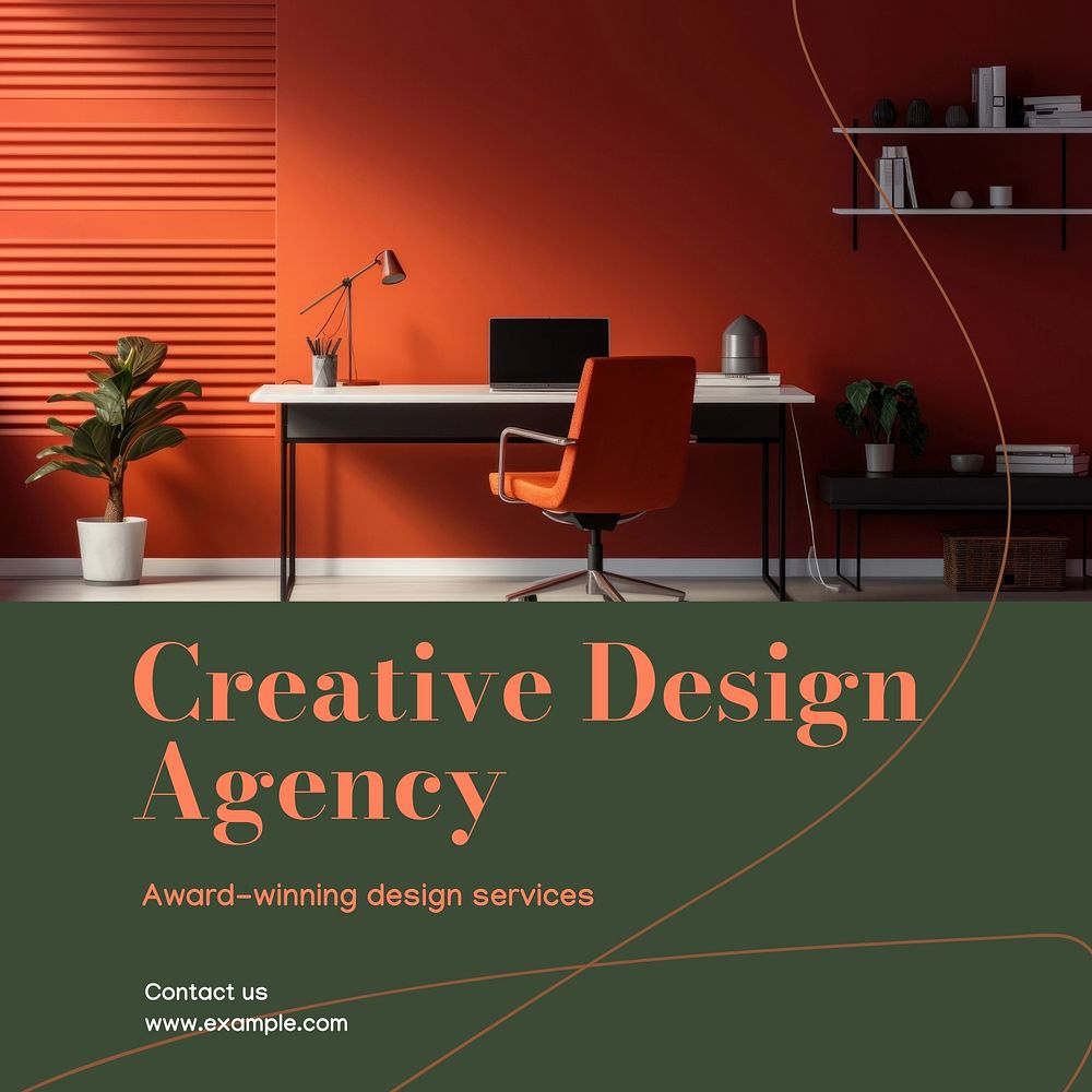 Creative design agency Instagram post template