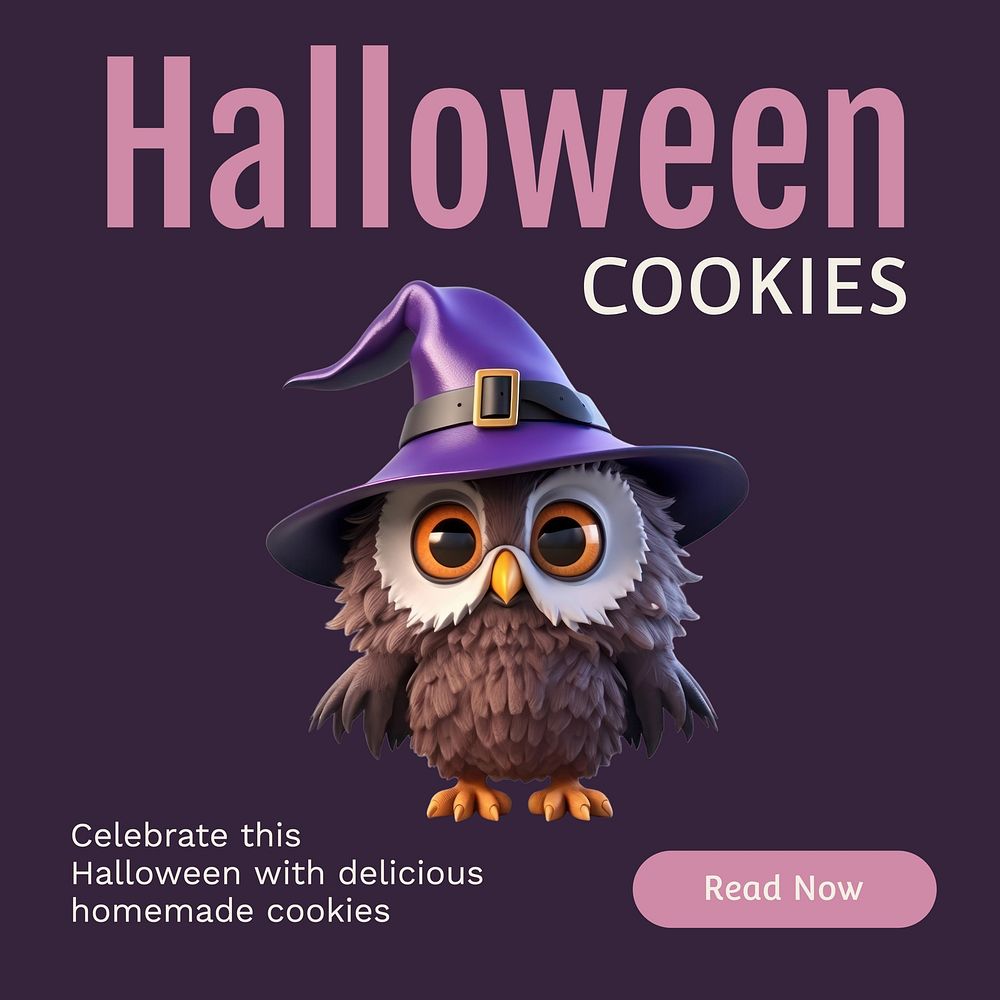Halloween cookies Instagram post template