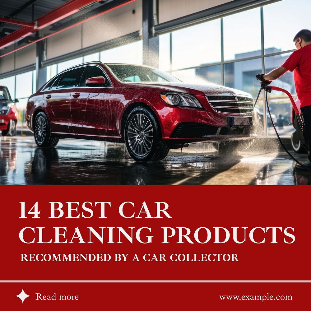 Car cleaning products Instagram post template