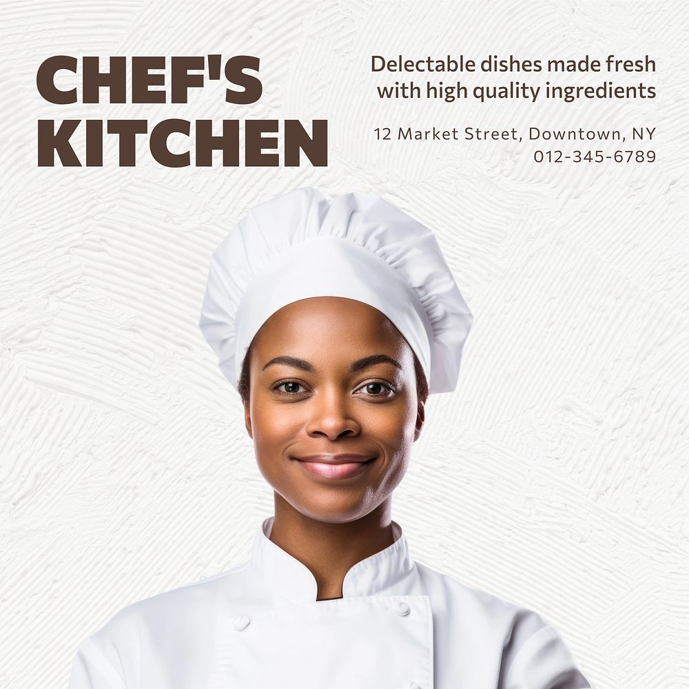 Chef's kitchen Instagram post template