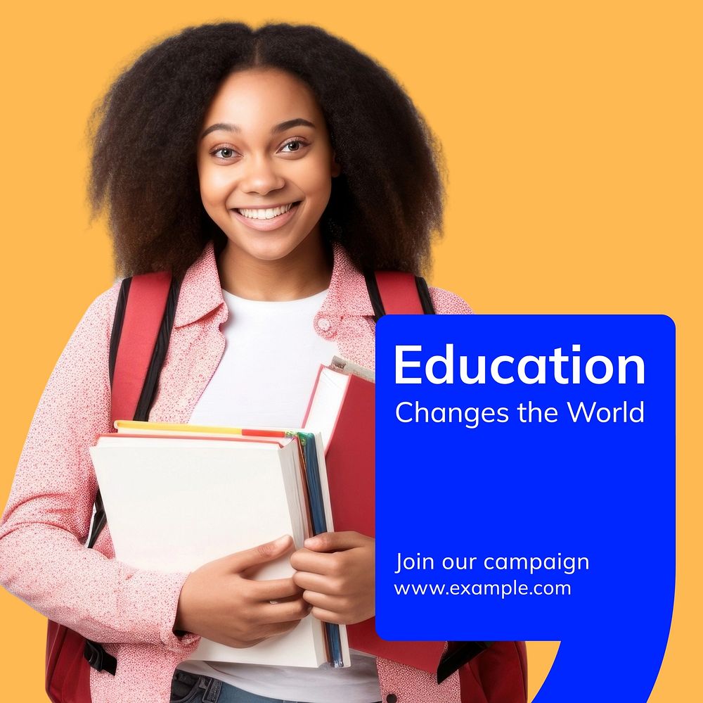 Education campaign Instagram post template