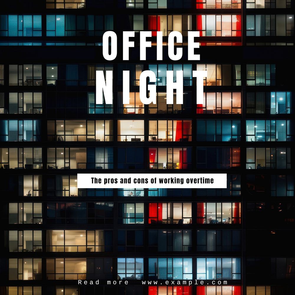 Office night Instagram post template