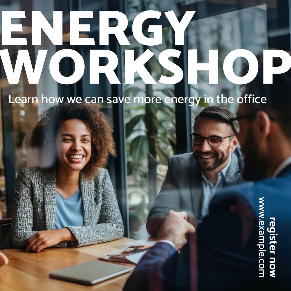 Energy workshop Instagram post template