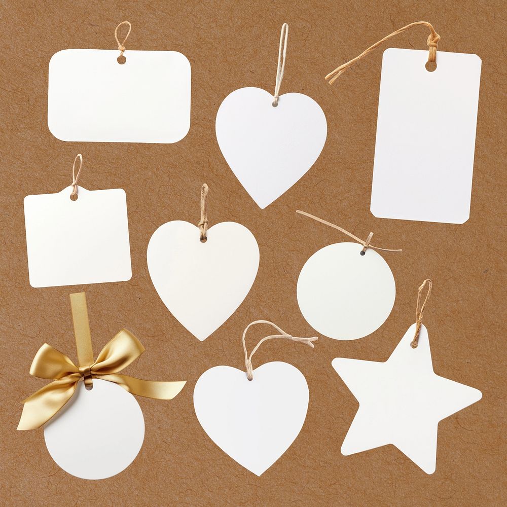 Gift label tag element set