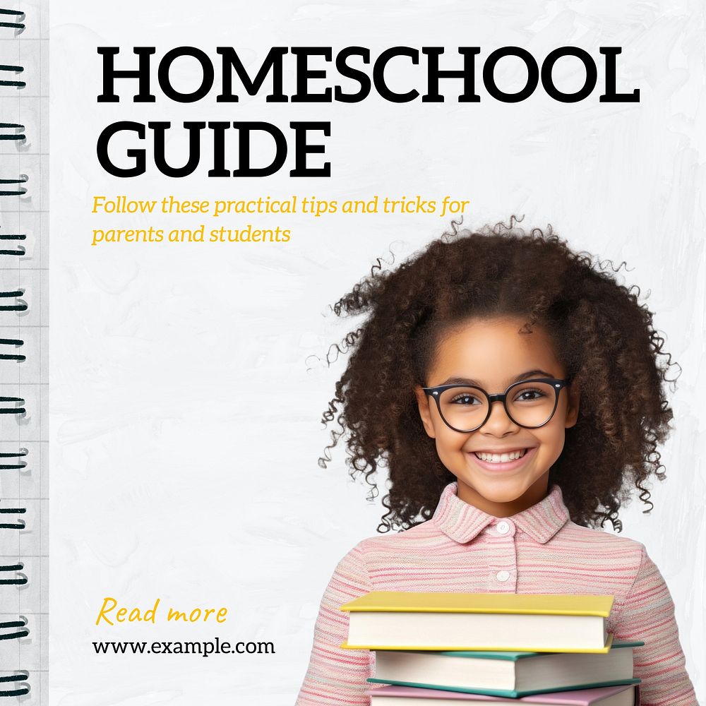 Homeschool guide Instagram post template