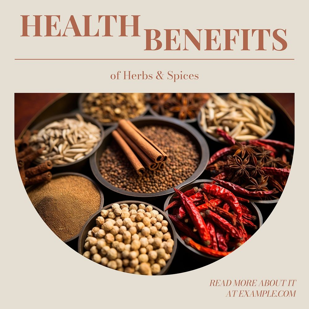 Health benefits Instagram post template