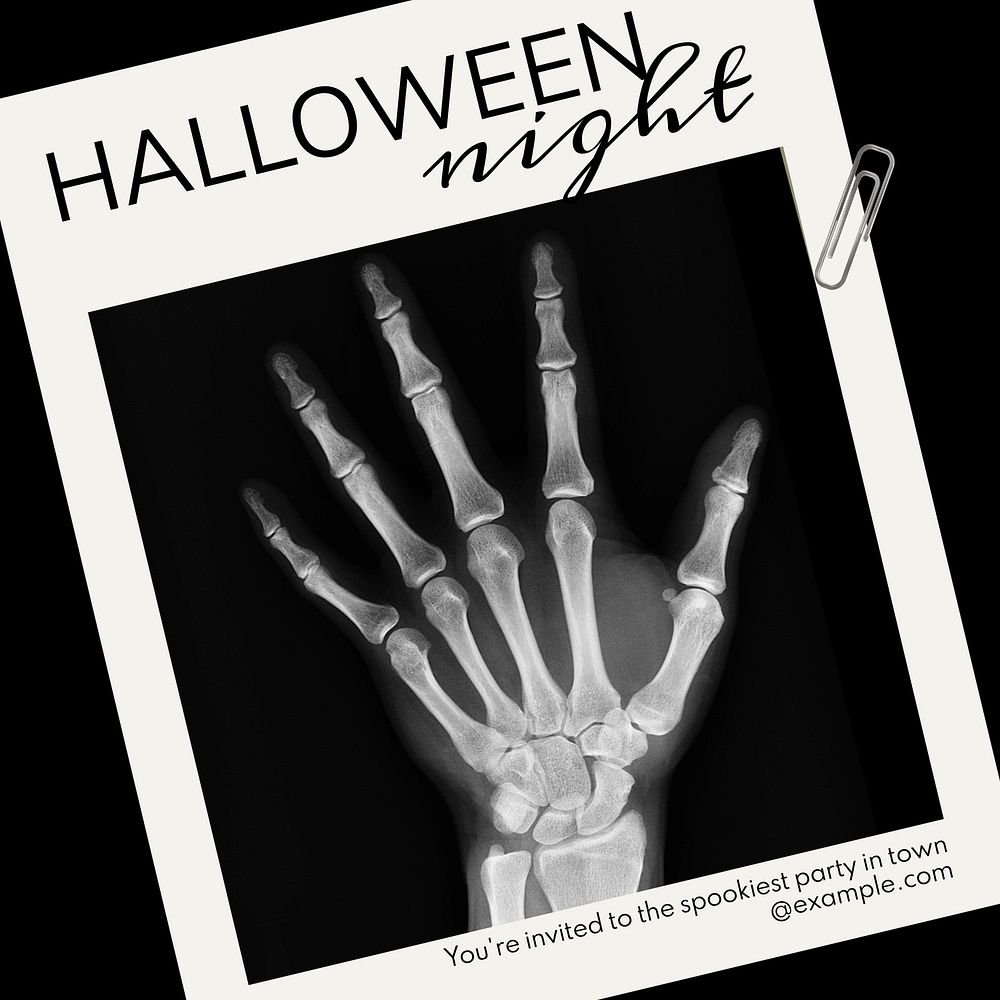 Halloween night Instagram post template