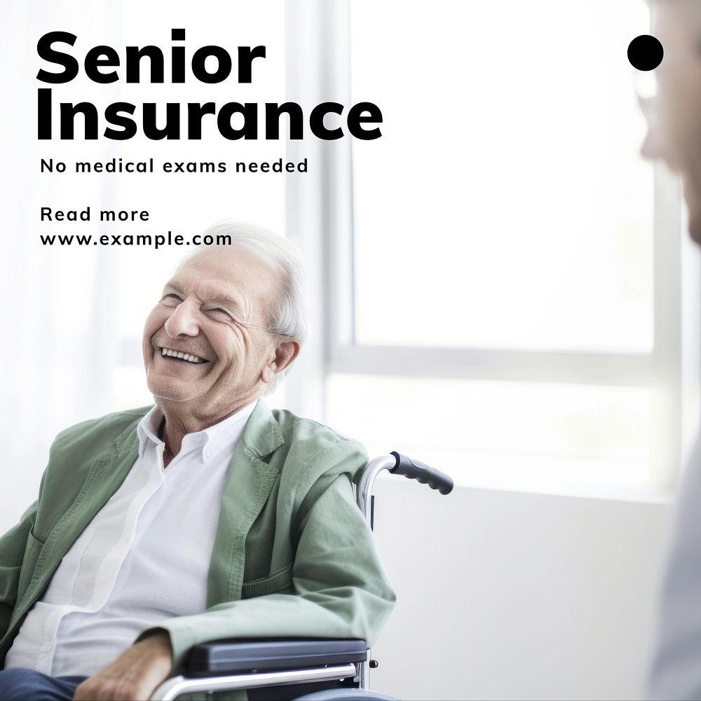 Senior insurance Instagram post template
