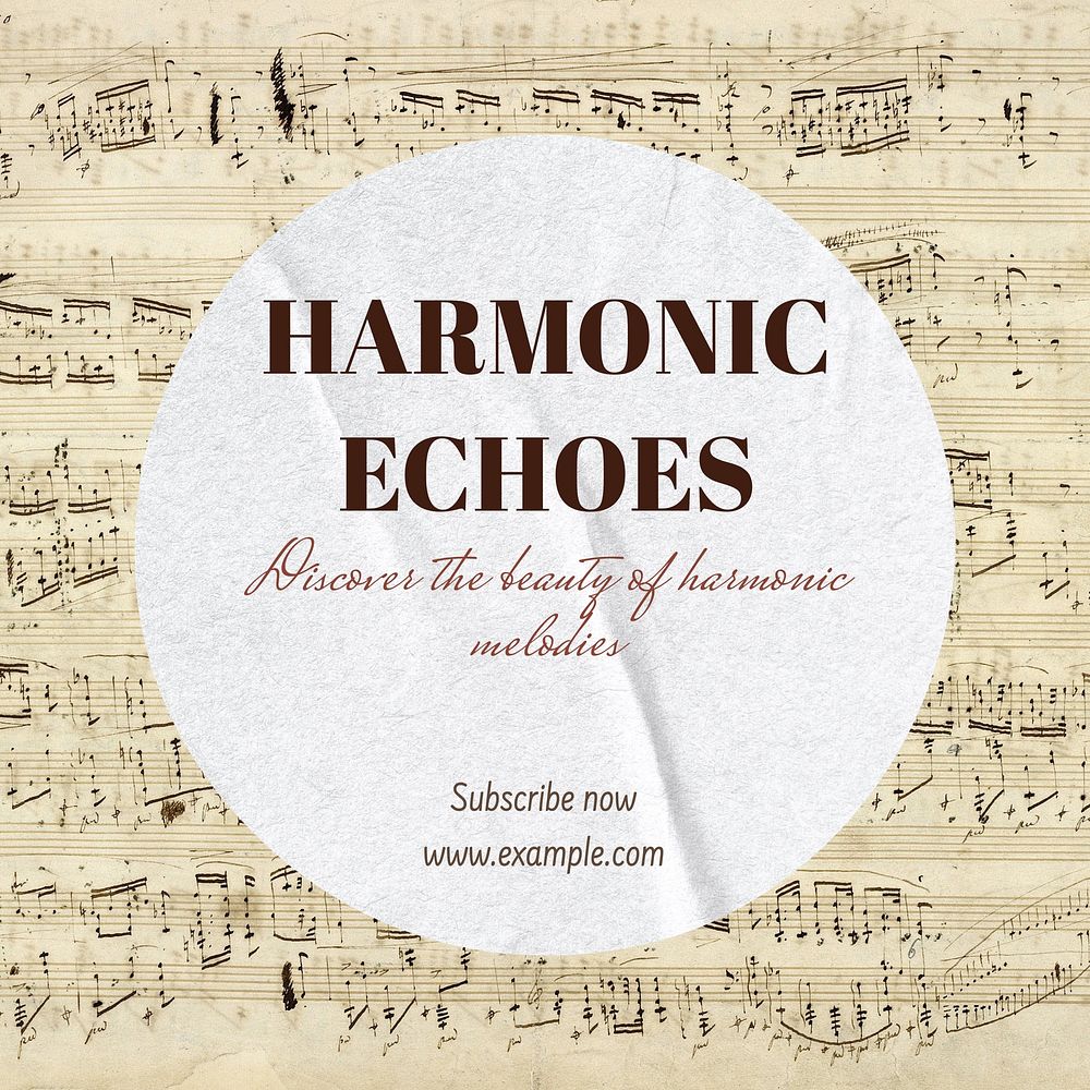 Harmonic Echoes Instagram post template