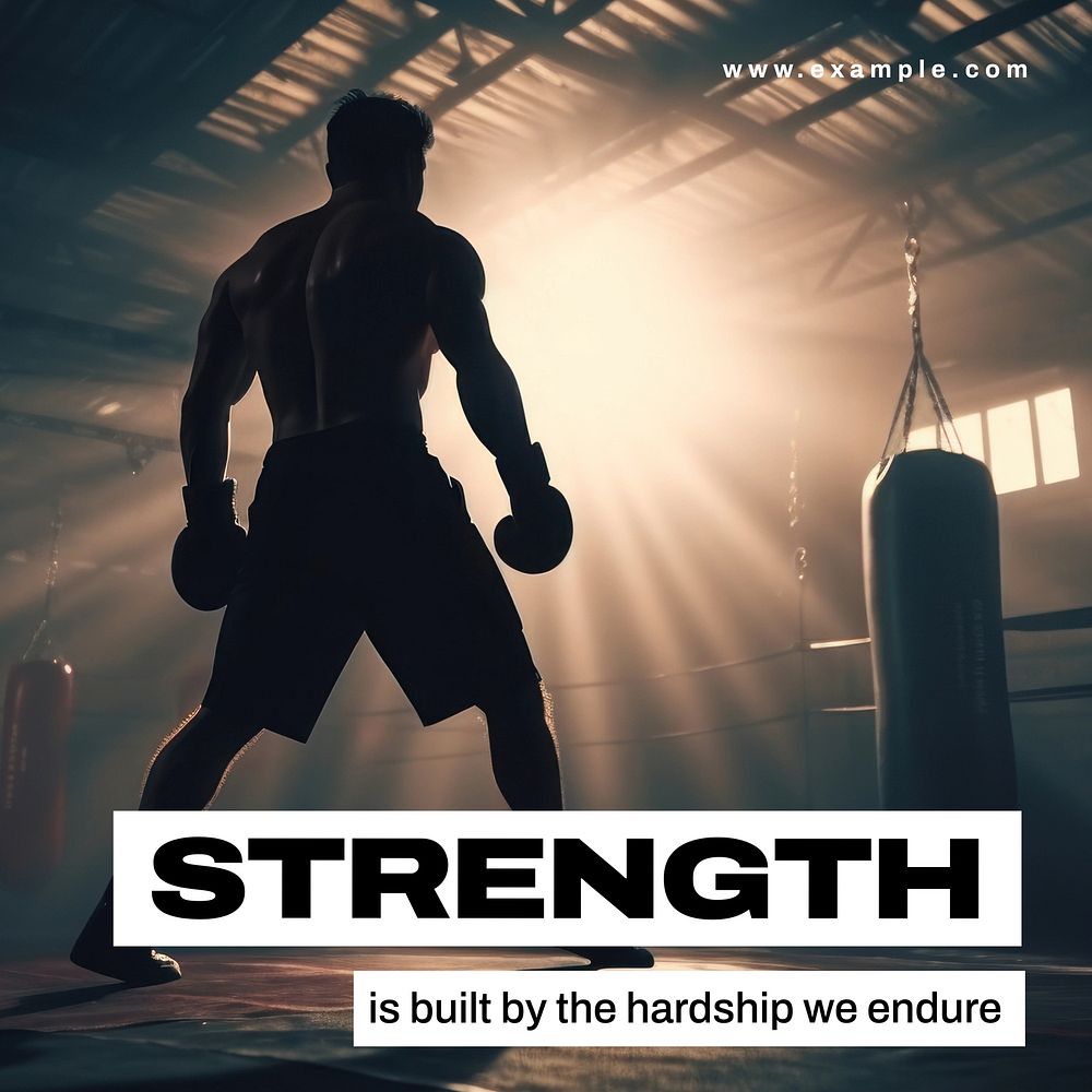Strength training Instagram post template