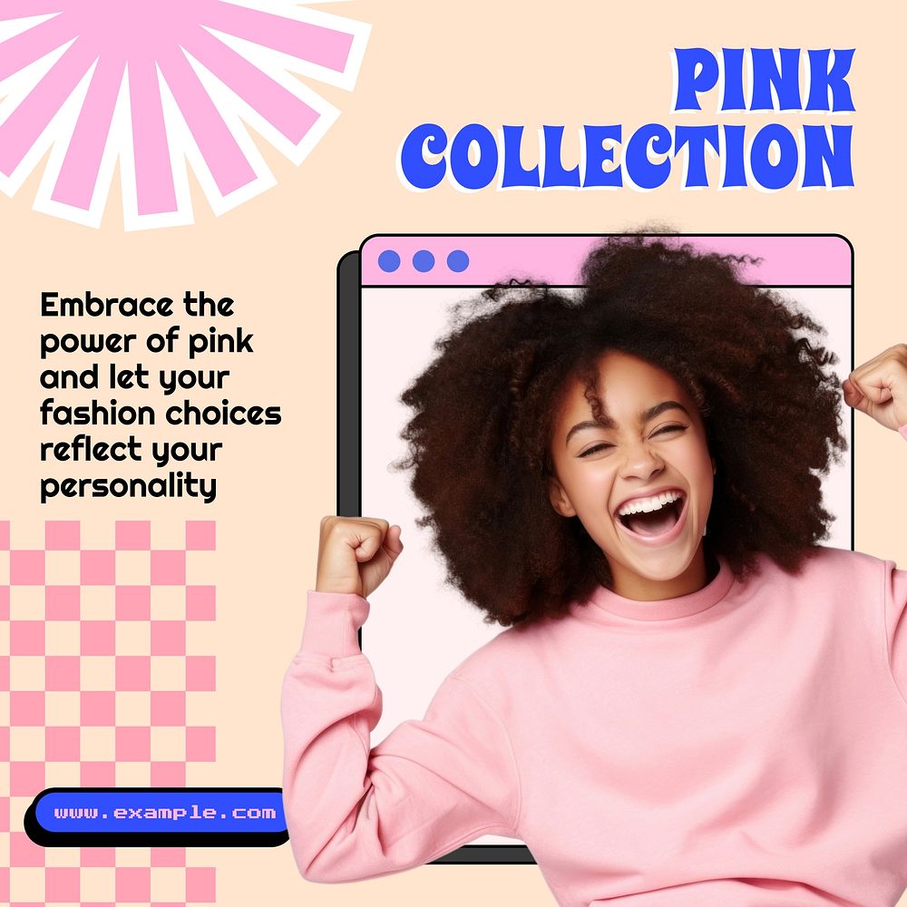Pink fashion Instagram post template