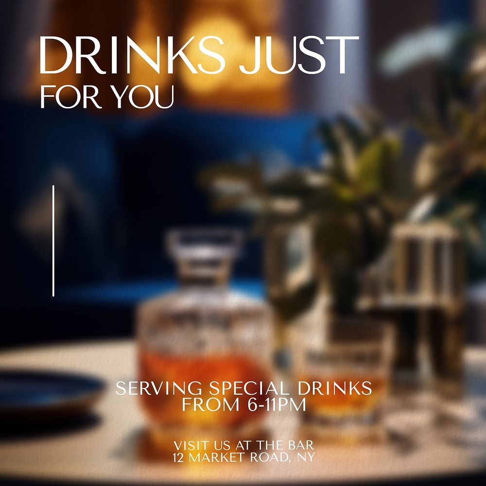 Special drinks Instagram post template