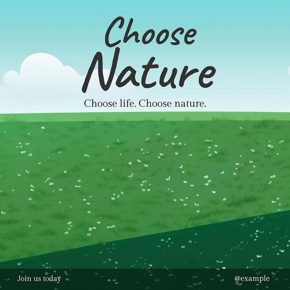 Choose nature Instagram post template