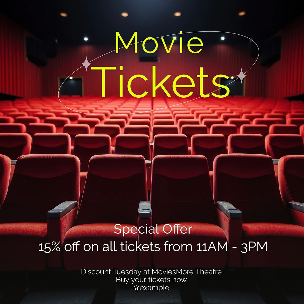 Movies special offer Instagram post template