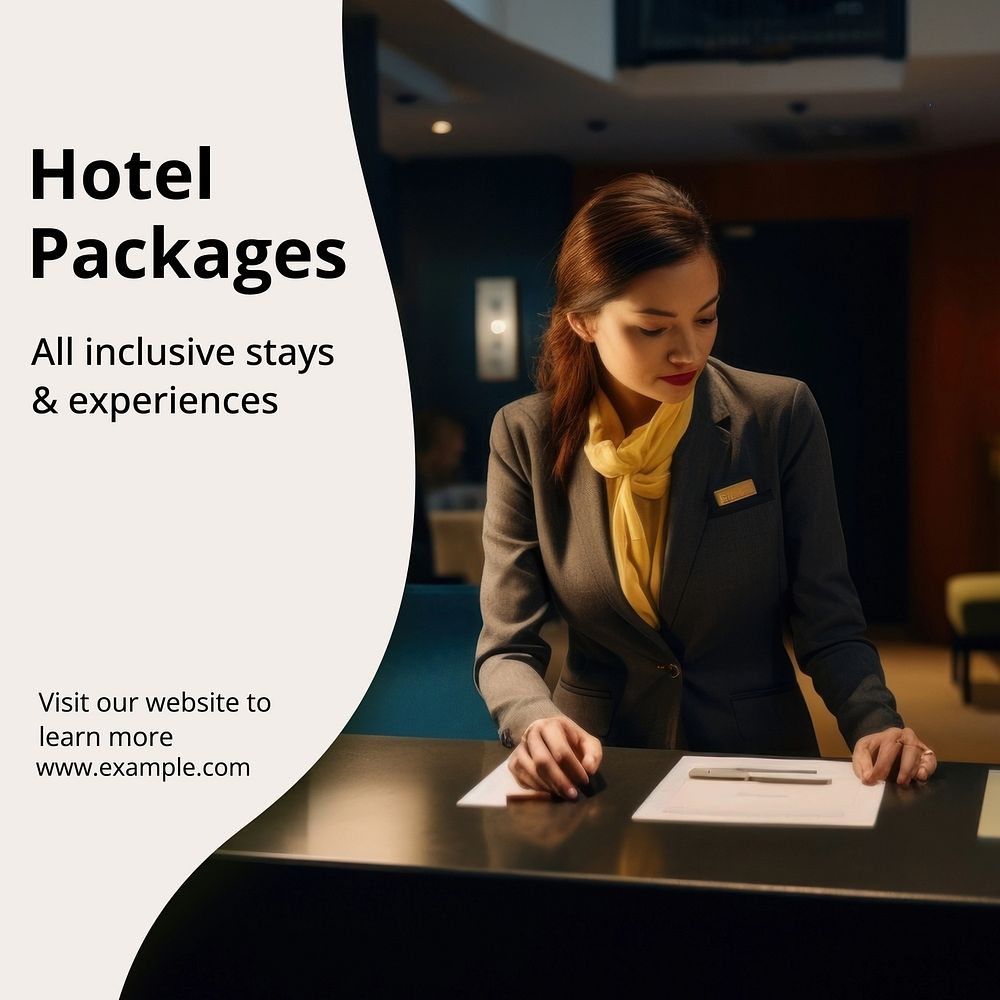 Hotel packages Instagram post template
