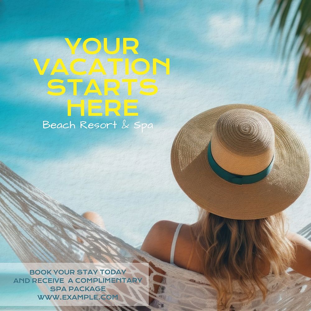 Your vacation Instagram post template