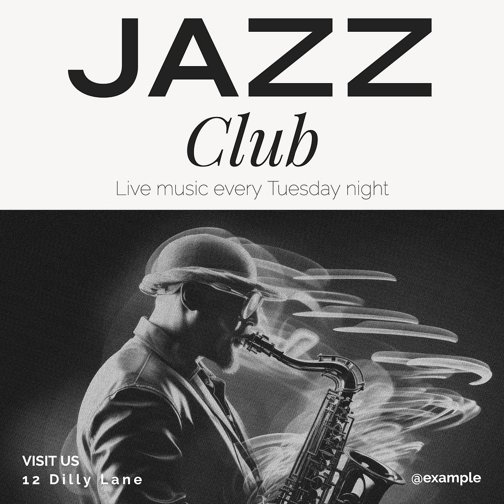 Jazz club Instagram post template