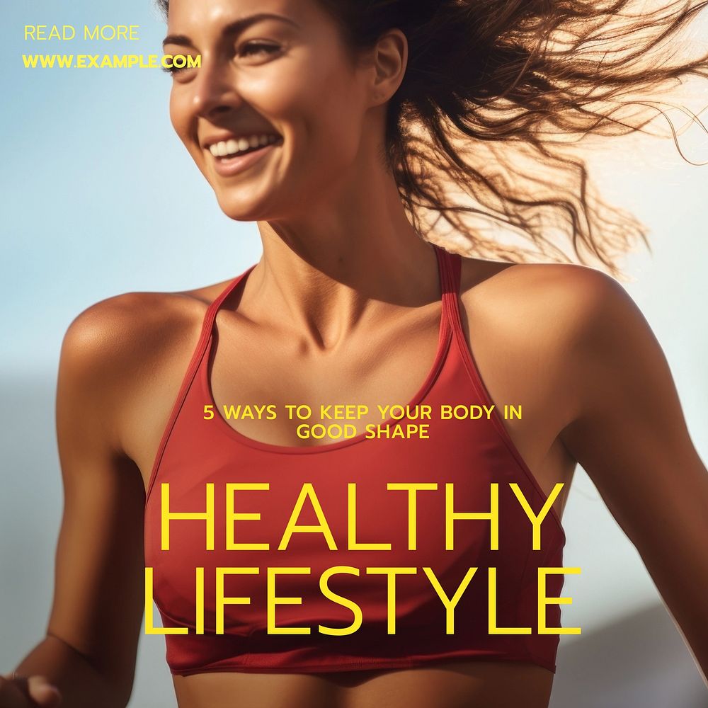 Healthy Lifestyle Instagram post template