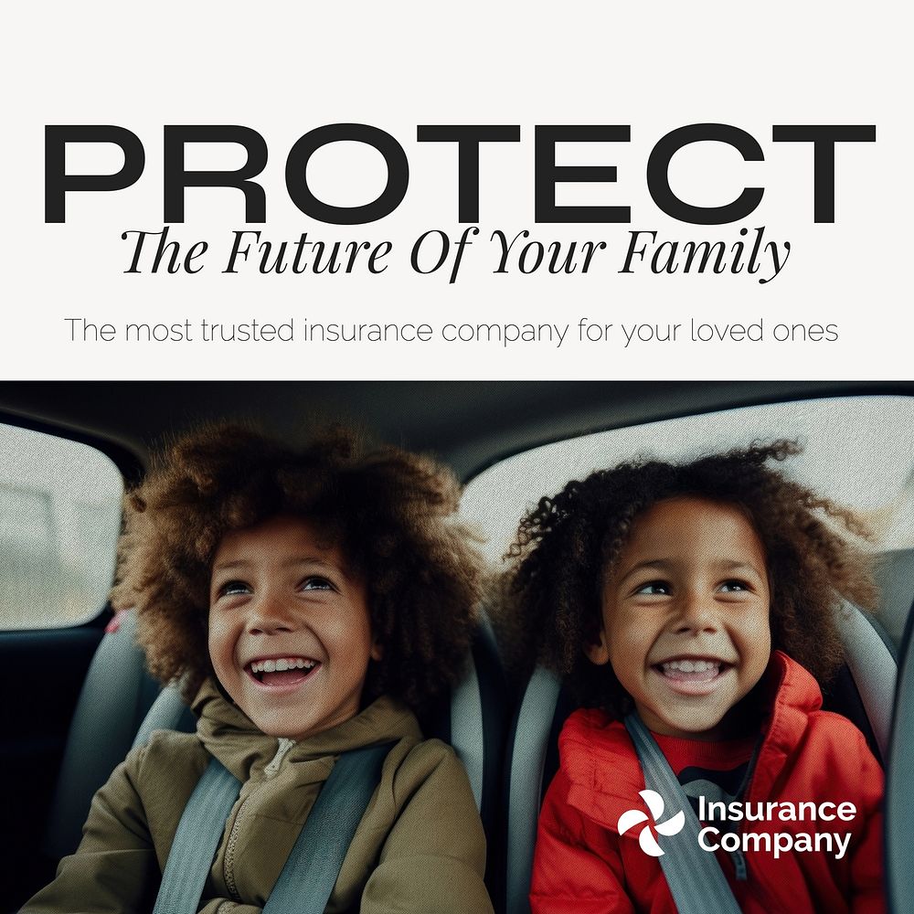 Family insurance company Instagram post template