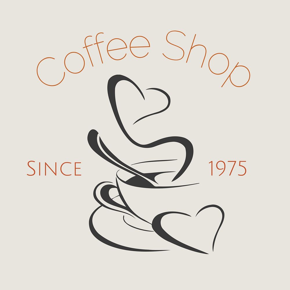 Coffee shop Instagram post template,  community remix