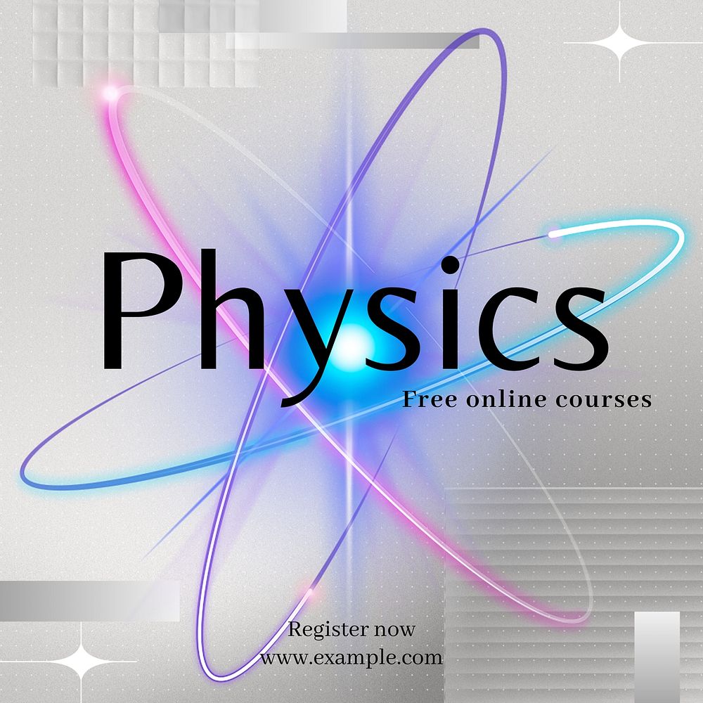 Physics class Instagram post template