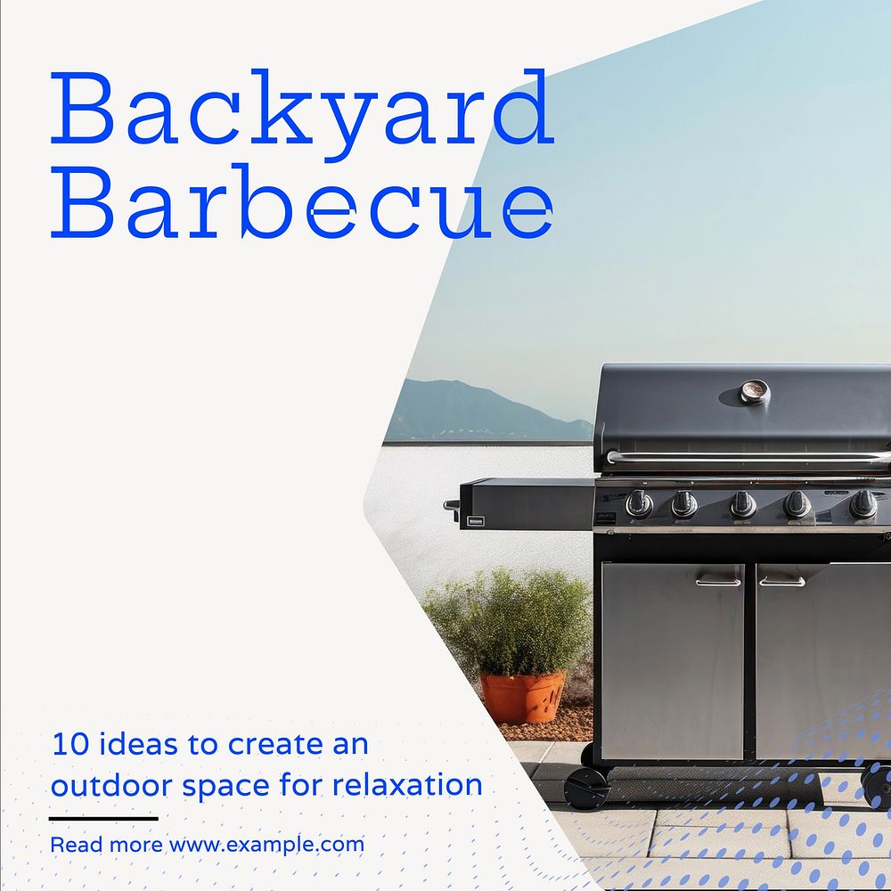 Backyard barbecue Instagram post template
