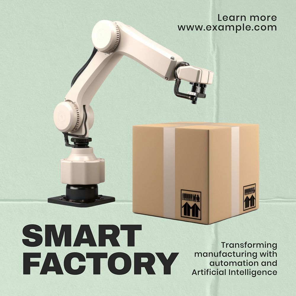 Smart factory ads Instagram post template