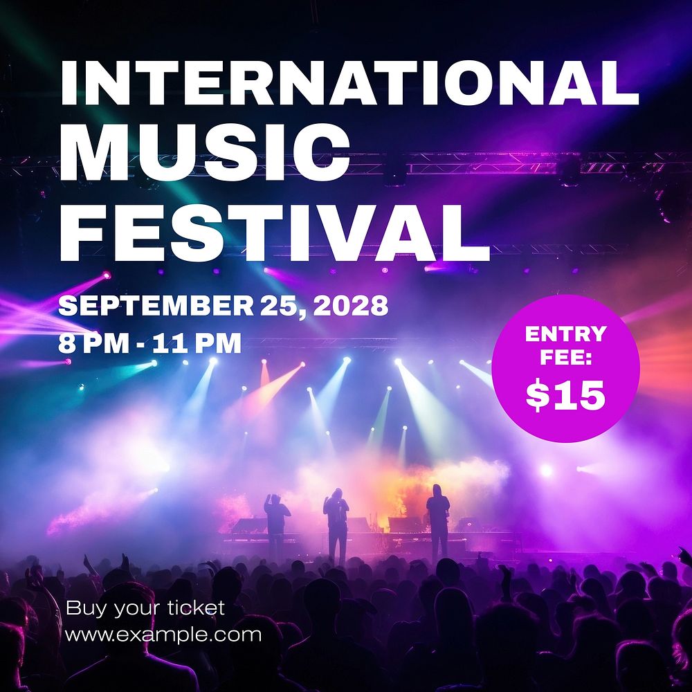 International music festival Instagram post template