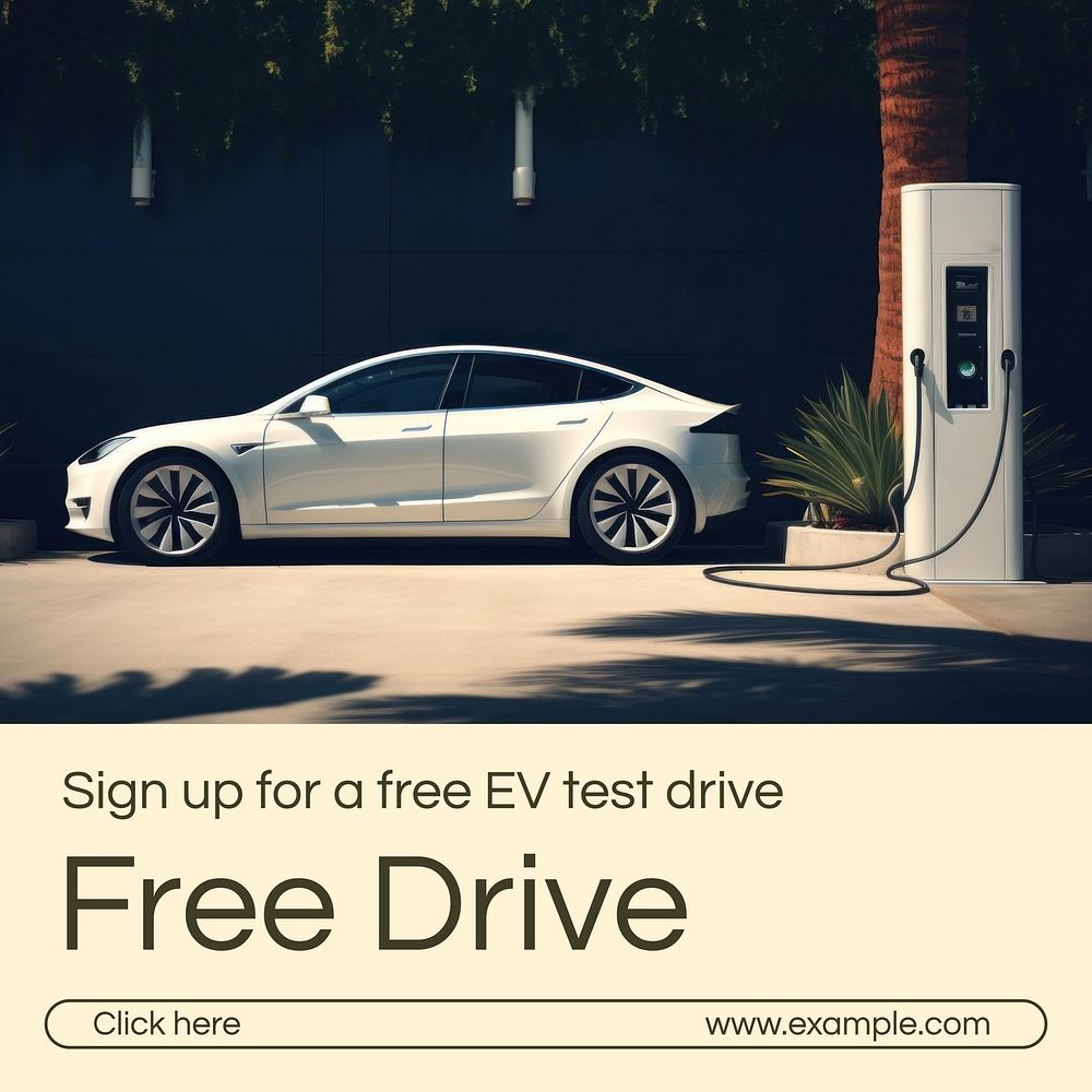 Free drive Instagram post template