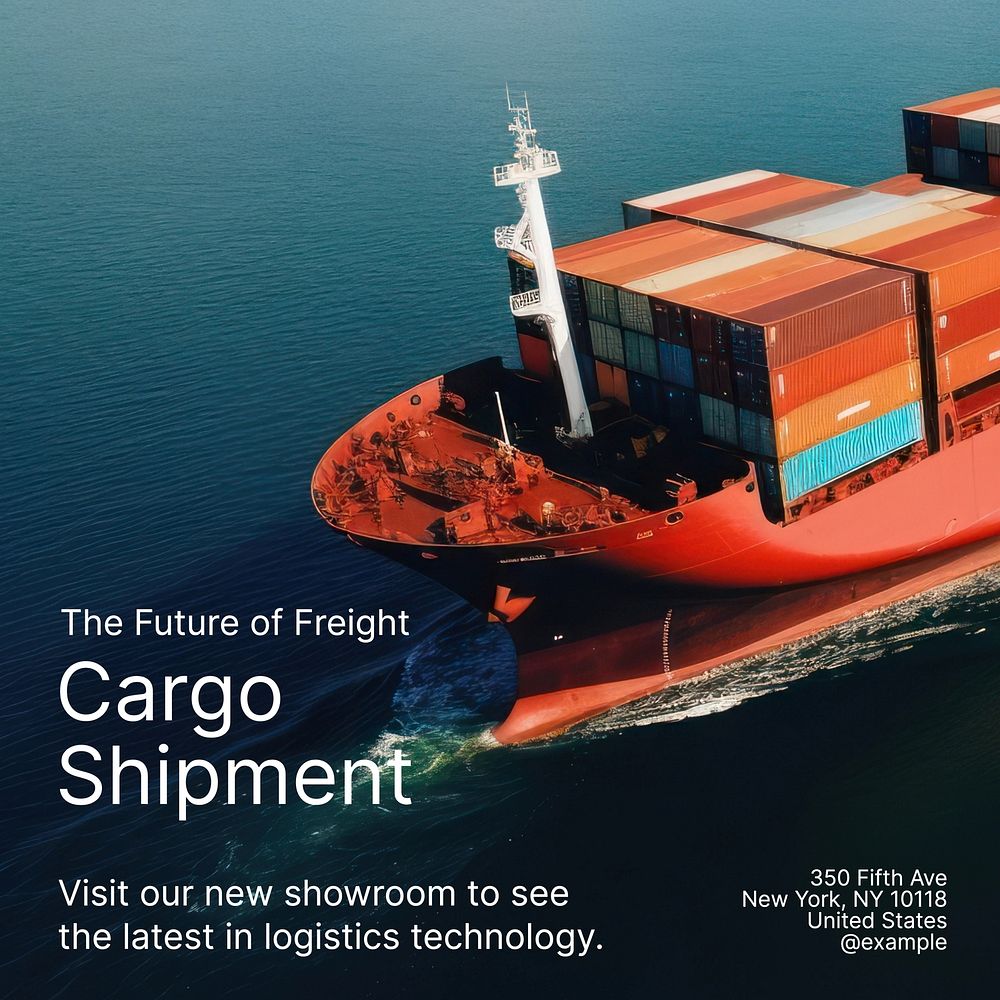 Cargo shipment Facebook post template