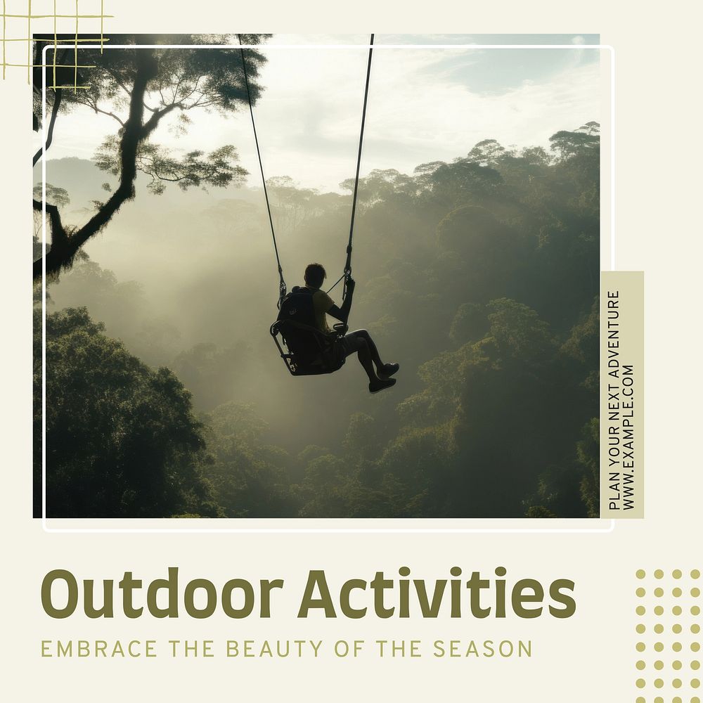 Outdoor activities Facebook post template