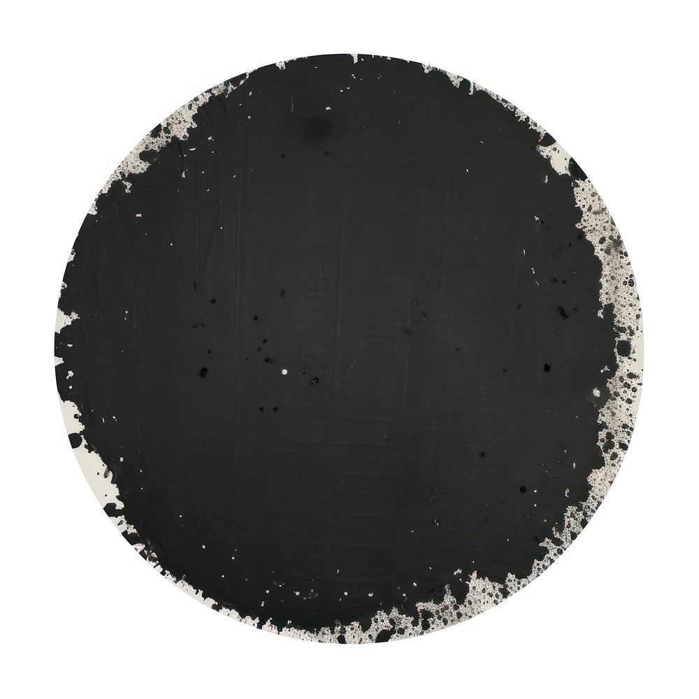 Black disk rug home decor.
