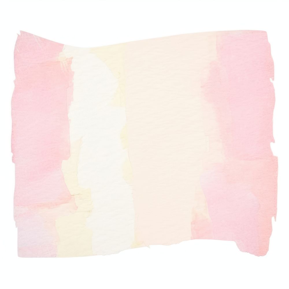 Pink rainbow ripped paper text painting cushion.