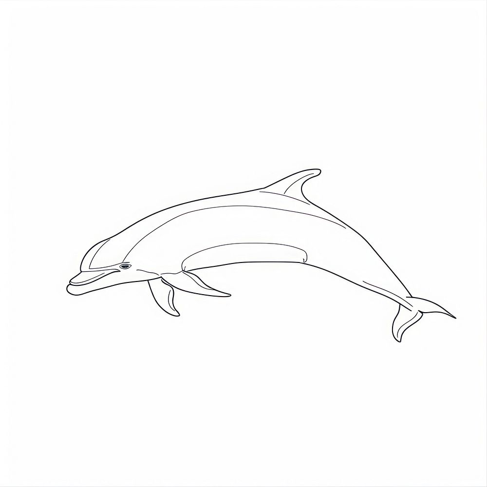 Dolphin illustrated drawing animal.