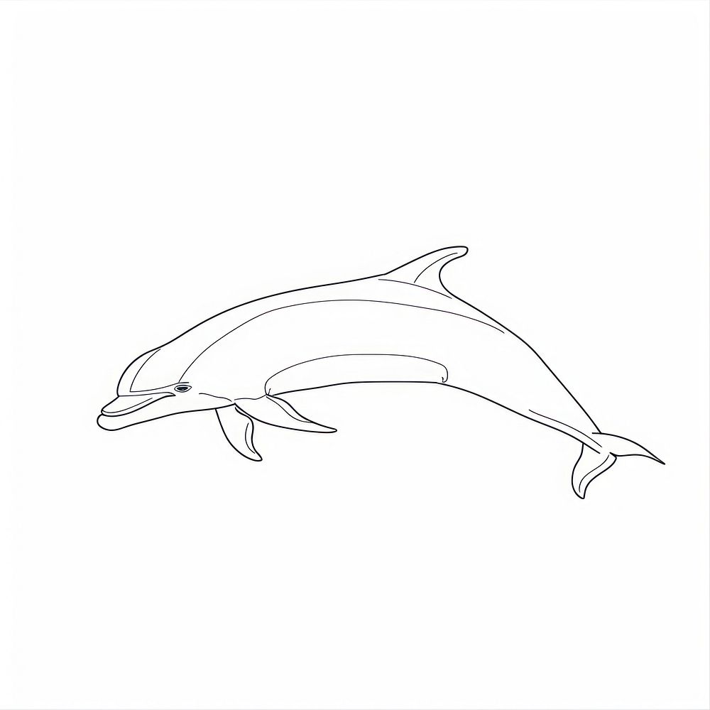 Dolphin illustrated drawing animal. | Free Photo Illustration - rawpixel