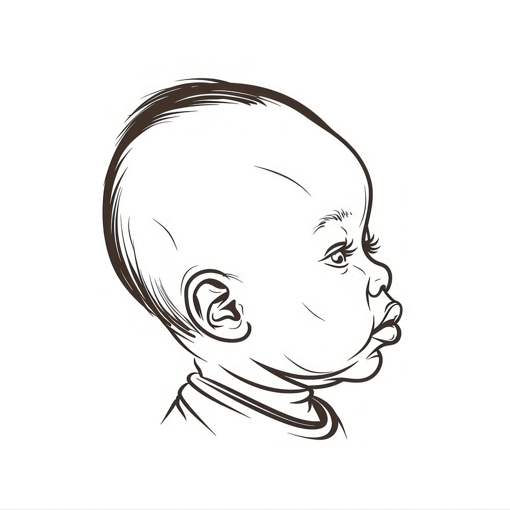 African baby illustrated photography portrait.