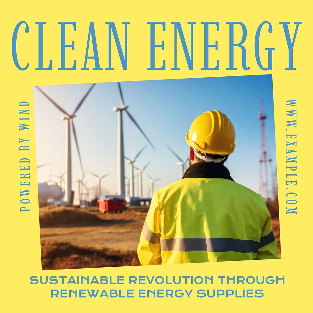 Clean energy Facebook post template