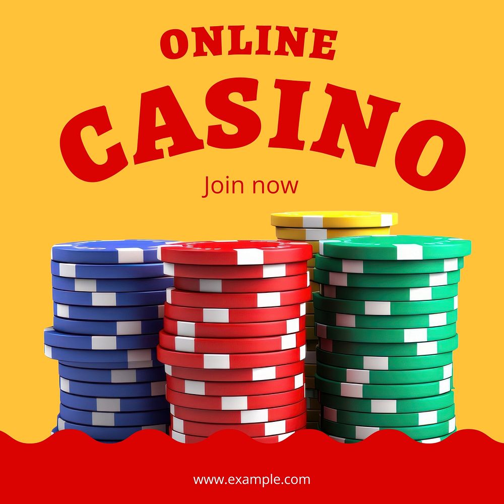 Casino online Instagram post template
