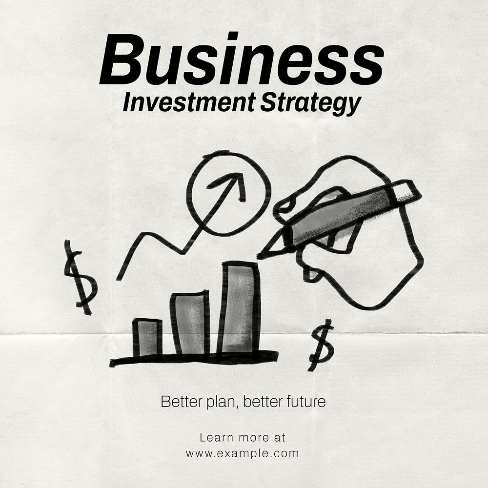 Business investment strategy Instagram post template