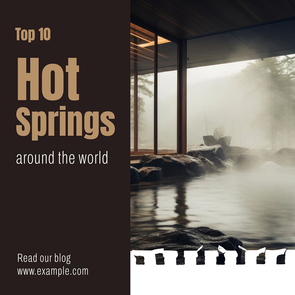 Hot springs Instagram post template
