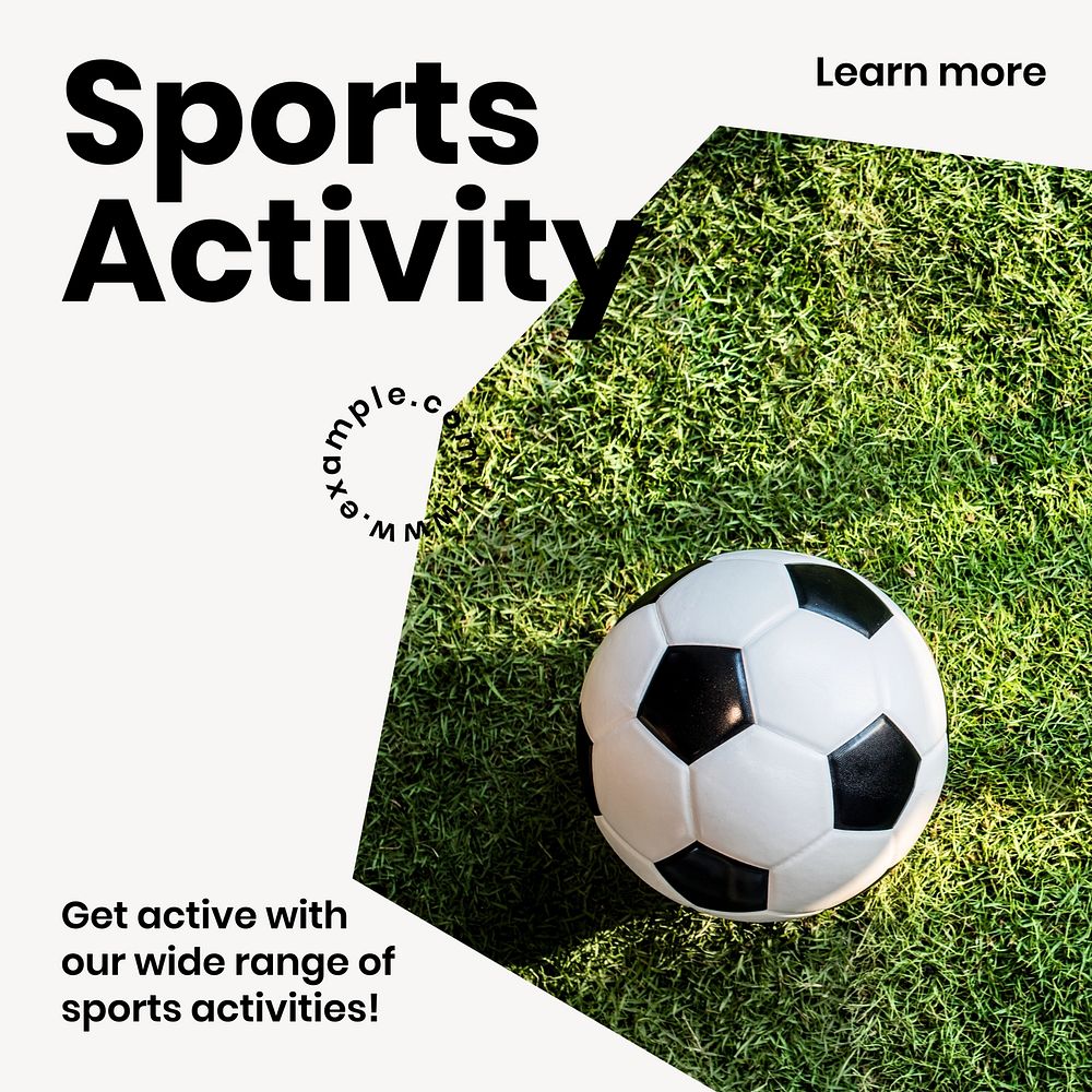 Sports activity Instagram post template