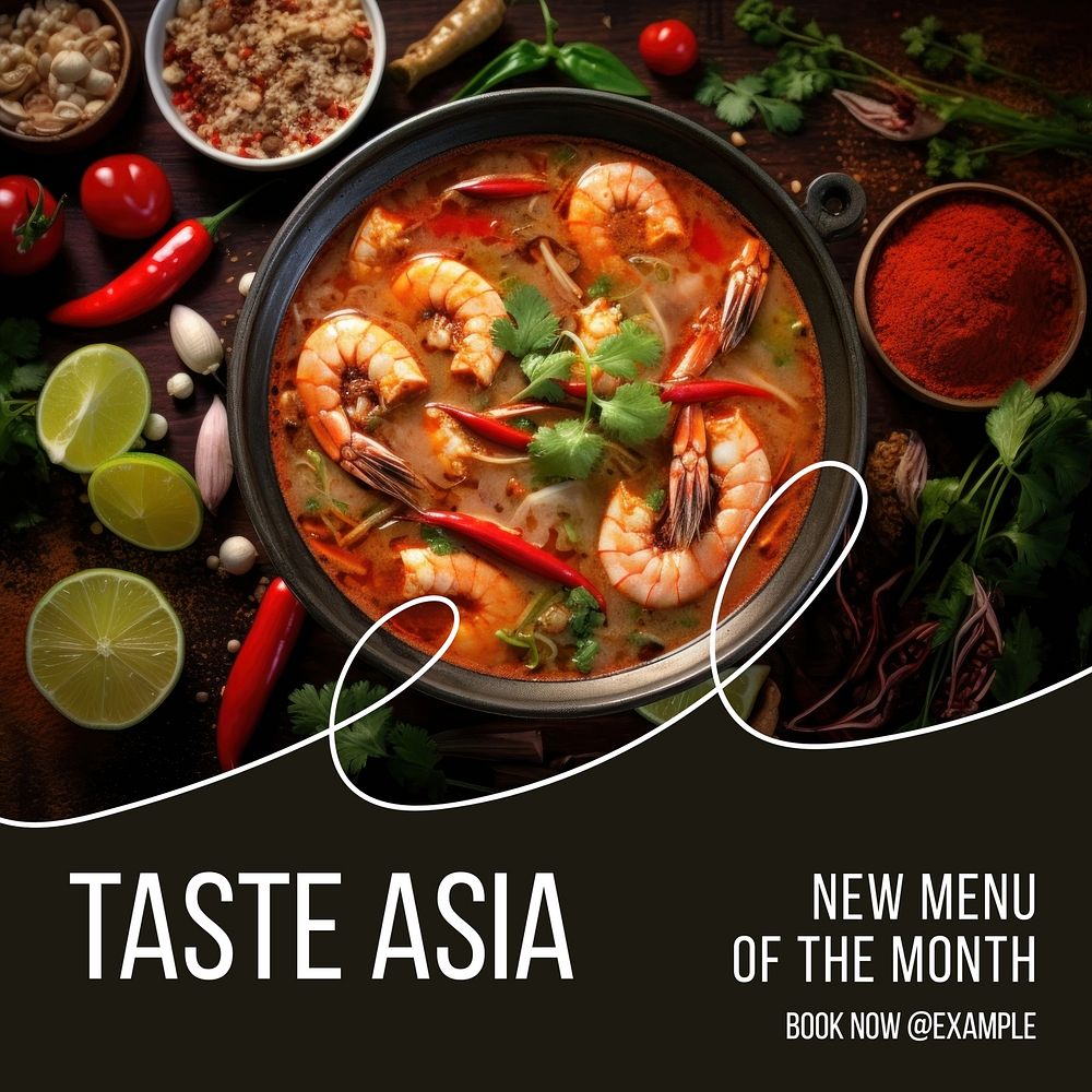 Taste asia Instagram post template