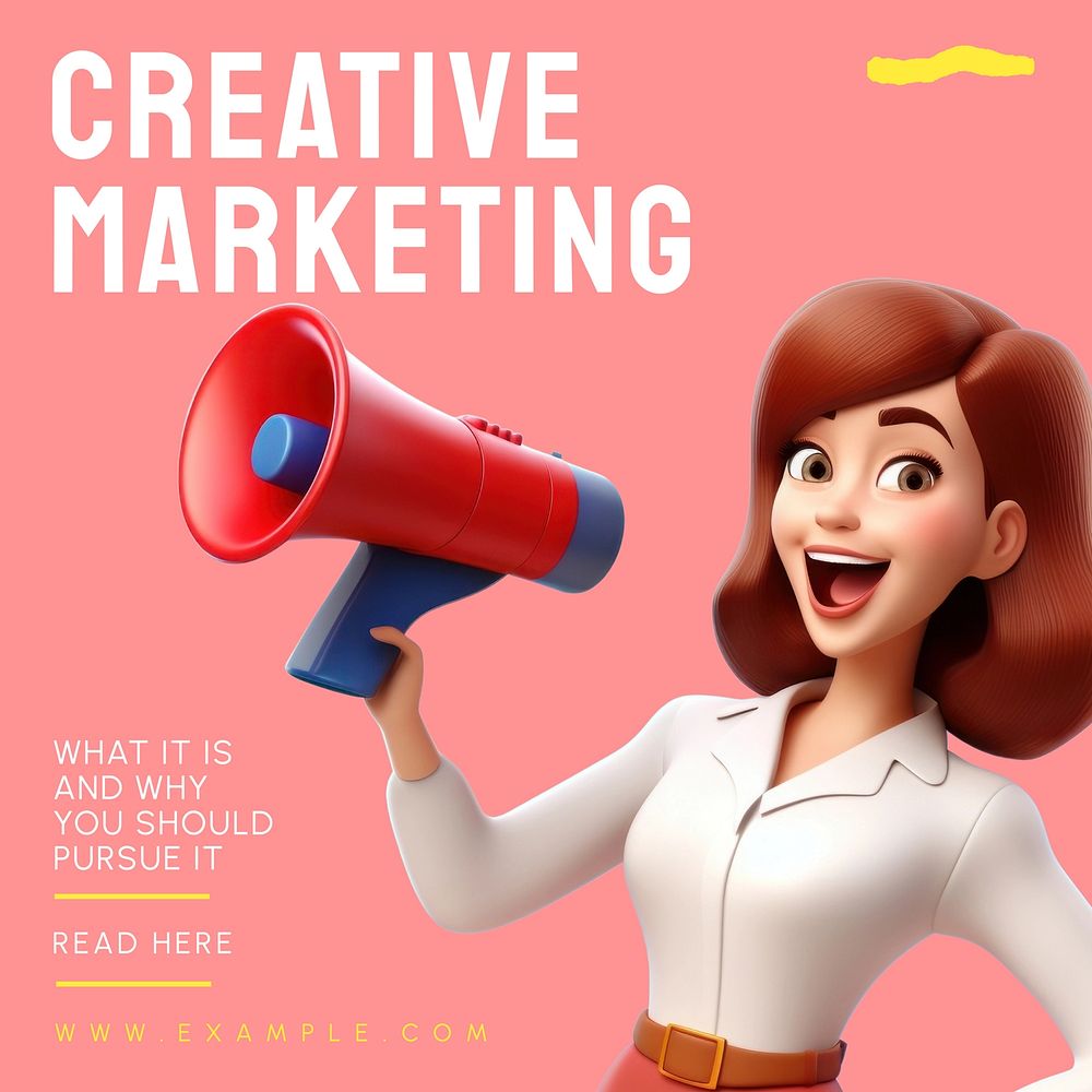 Creative marketing Instagram post template