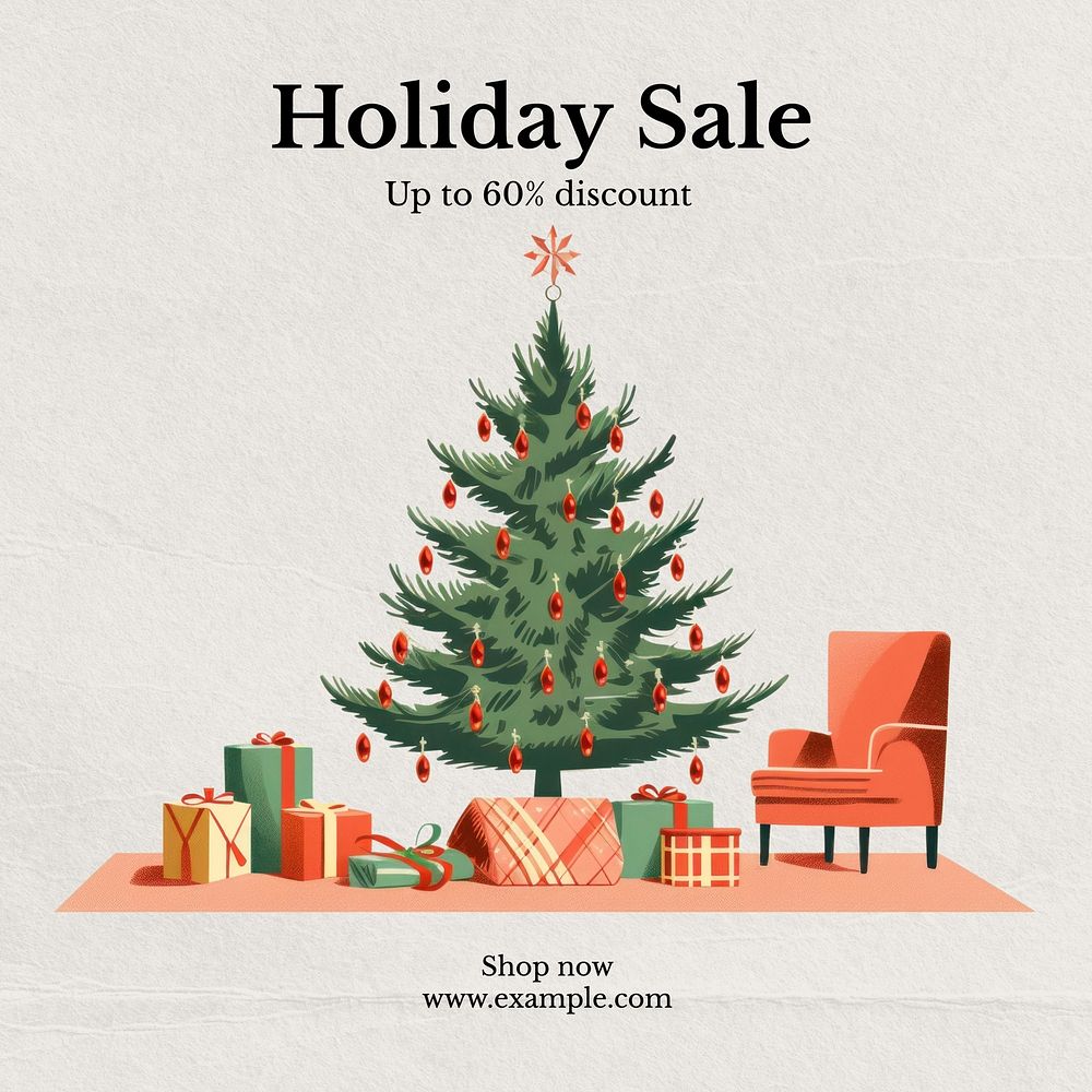 Holiday sale Instagram post template