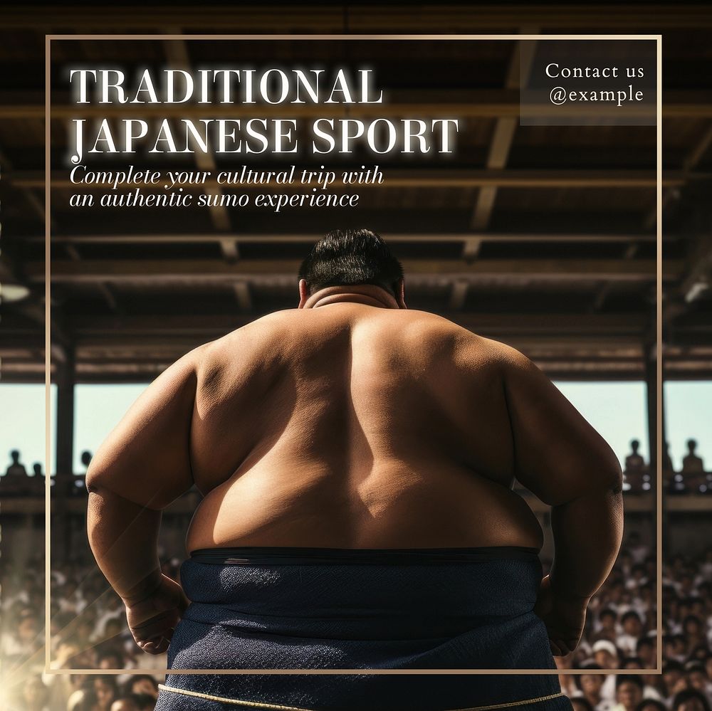 Traditional japanese sport Instagram post template