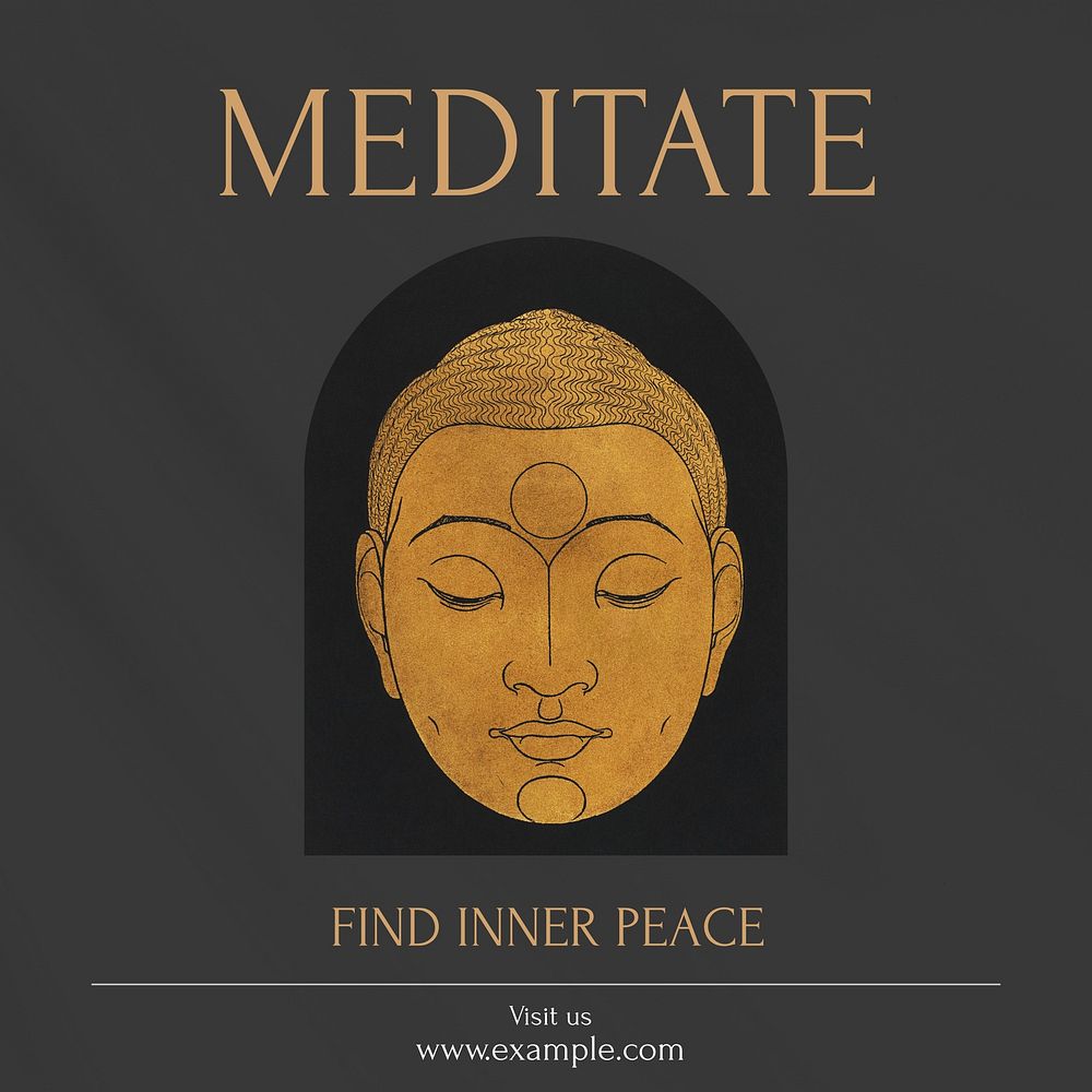 Find inner peace Instagram post template